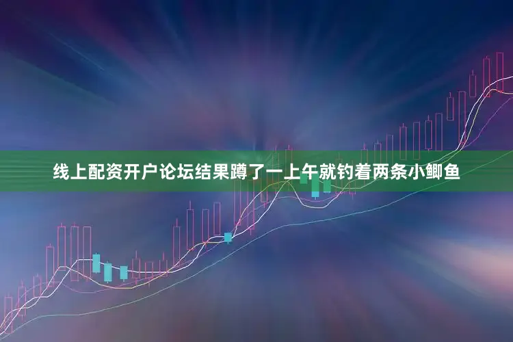 线上配资开户论坛结果蹲了一上午就钓着两条小鲫鱼